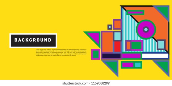 Vector abstract colorful rectangle background for banner
