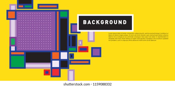 Vector abstract colorful rectangle background for banner