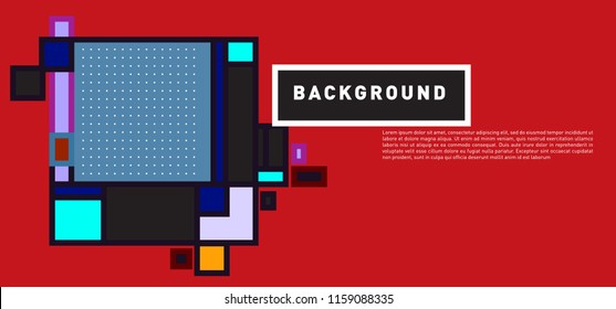 Vector abstract colorful rectangle background for banner