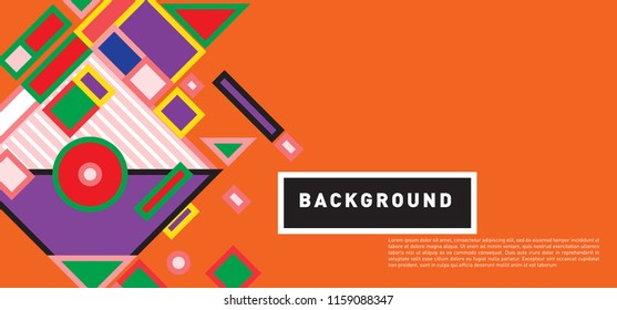 Vector abstract colorful rectangle background for banner