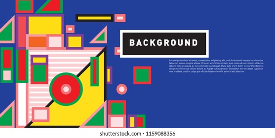 Vector abstract colorful rectangle background for banner
