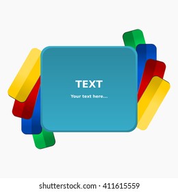 Vector of Abstract Colorful Rounded Rectangle Banner for Text Background