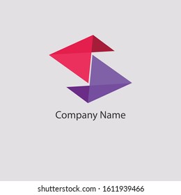 Vector Abstract Colorful S Type Logo Design For Company