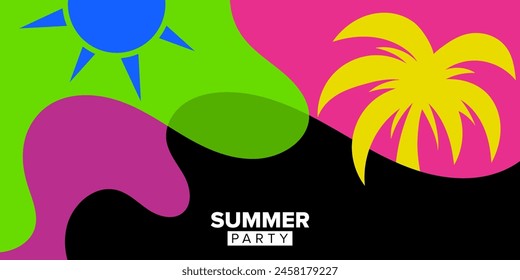 vector abstract colorful shape summer party background templates