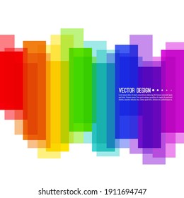 Vector abstract colorful spectrum background. Rainbow vertical colored stripes