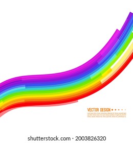 Fondo abstracto del espectro colorido vectorial. Rayas de color arcoiris. Símbolo de orgullo Lgbt