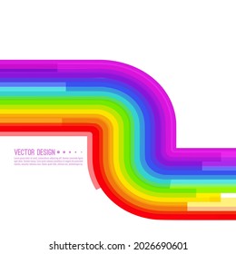 Vector abstract colorful spectrum background. Rainbow wave colored stripes. Lgbt pride symbol