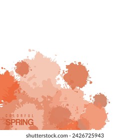 vector abstract colorful spring background design,invitation card background template,watercolor wet wash splash