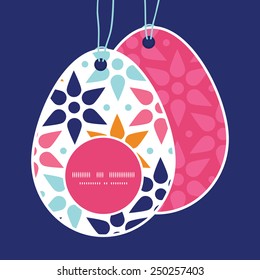 Vector abstract colorful stars Easter egg shaped tags set template