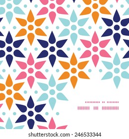 Vector abstract colorful stars frame corner pattern background