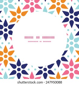 Vector abstract colorful stars frame seamless pattern background