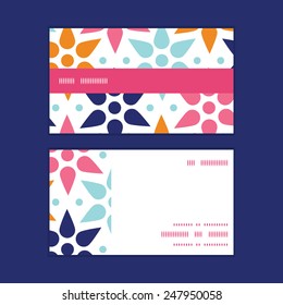Vector abstract colorful stars horizontal stripe frame pattern business cards set