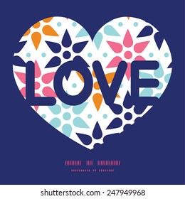 Vector abstract colorful stars love text frame pattern invitation greeting card template