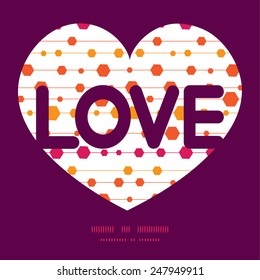 Vector abstract colorful stripes and shapes love text frame pattern invitation greeting card template