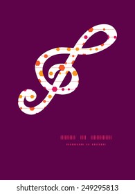 Vector abstract colorful stripes and shapes gclef musical silhouette pattern frame