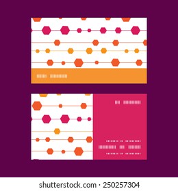 Vector abstract colorful stripes and shapes horizontal stripe frame pattern business cards set