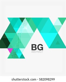 Vector abstract colorful triangle repetition. Vector template background for workflow layout, diagram, number options or web design