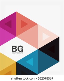 Vector abstract colorful triangle repetition. Vector template background for workflow layout, diagram, number options or web design
