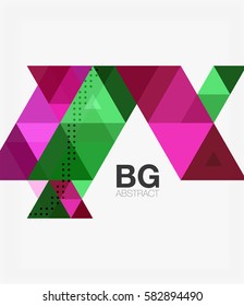 Vector abstract colorful triangle repetition. Vector template background for workflow layout, diagram, number options or web design