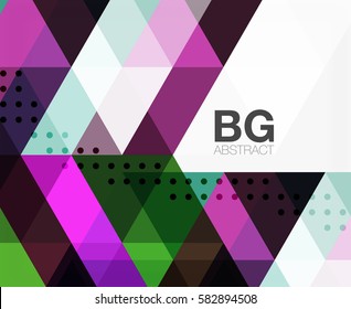 Vector abstract colorful triangle repetition. Vector template background for workflow layout, diagram, number options or web design