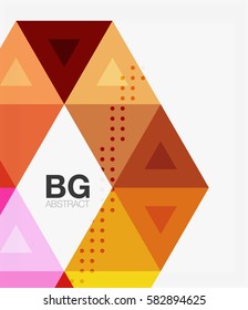 Vector abstract colorful triangle repetition. Vector template background for workflow layout, diagram, number options or web design