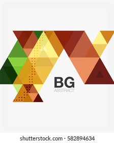 Vector abstract colorful triangle repetition. Vector template background for workflow layout, diagram, number options or web design