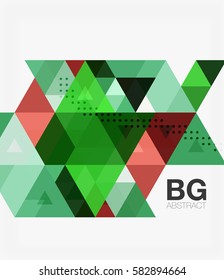 Abstrakte, farbige Dreieckswiederholung. Vektorvorlagenhintergrund für das Workflowlayout, -diagramm, -nummeroptionen oder Webdesign