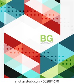 Vector abstract colorful triangle repetition. Vector template background for workflow layout, diagram, number options or web design