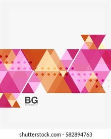 Vector abstract colorful triangle repetition. Vector template background for workflow layout, diagram, number options or web design