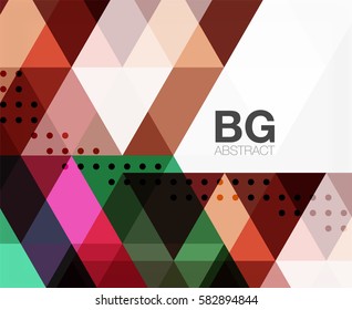 Abstrakte, farbige Dreieckswiederholung. Vektorvorlagenhintergrund für das Workflowlayout, -diagramm, -nummeroptionen oder Webdesign