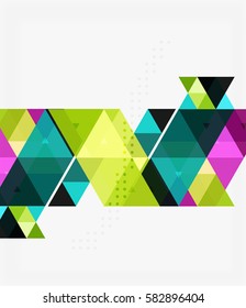 Vector abstract colorful triangle repetition. Vector template background for workflow layout, diagram, number options or web design