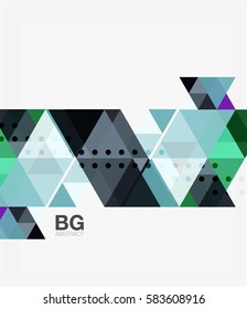 Vector abstract colorful triangle repetition. Vector template background for workflow layout, diagram, number options or web design