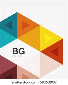 Vector abstract colorful triangle repetition. Vector template background for workflow layout, diagram, number options or web design