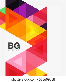 Vector abstract colorful triangle repetition. Vector template background for workflow layout, diagram, number options or web design