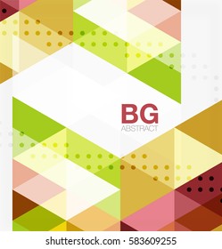 Vector abstract colorful triangle repetition. Vector template background for workflow layout, diagram, number options or web design