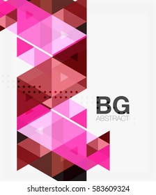 Vector abstract colorful triangle repetition. Vector template background for workflow layout, diagram, number options or web design