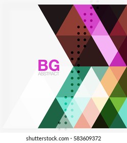 Vector abstract colorful triangle repetition. Vector template background for workflow layout, diagram, number options or web design