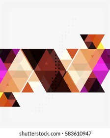 Vector abstract colorful triangle repetition. Vector template background for workflow layout, diagram, number options or web design