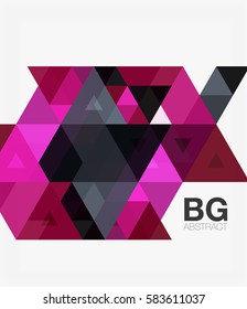 Vector abstract colorful triangle repetition. Vector template background for workflow layout, diagram, number options or web design