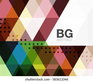 Vector abstract colorful triangle repetition. Vector template background for workflow layout, diagram, number options or web design