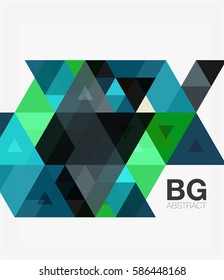 Vector abstract colorful triangle repetition. Vector template background for workflow layout, diagram, number options or web design
