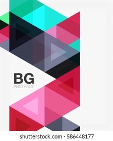 Vector abstract colorful triangle repetition. Vector template background for workflow layout, diagram, number options or web design
