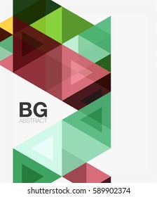 Vector abstract colorful triangle repetition. Vector template background for workflow layout, diagram, number options or web design