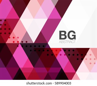 Vector abstract colorful triangle repetition. Vector template background for workflow layout, diagram, number options or web design