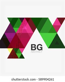 Vector abstract colorful triangle repetition. Vector template background for workflow layout, diagram, number options or web design
