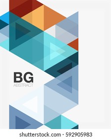 Vector abstract colorful triangle repetition. Vector template background for workflow layout, diagram, number options or web design
