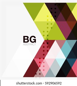 Vector abstract colorful triangle repetition. Vector template background for workflow layout, diagram, number options or web design