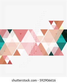 Vector abstract colorful triangle repetition. Vector template background for workflow layout, diagram, number options or web design