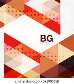 Vector abstract colorful triangle repetition. Vector template background for workflow layout, diagram, number options or web design