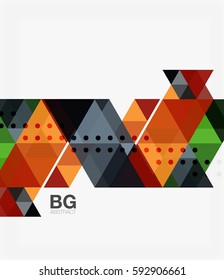 Vector abstract colorful triangle repetition. Vector template background for workflow layout, diagram, number options or web design